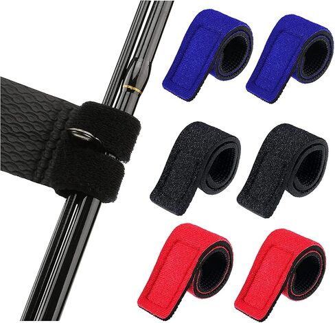 Sunyuer 6Pcs Fishing Rod Wrap Straps, Magic Tape Strap Fishing Rod, Fishing Rod Belts Ties Strap, Fishing Tackle Ties for All Fishing Rods in Saudi Arabia