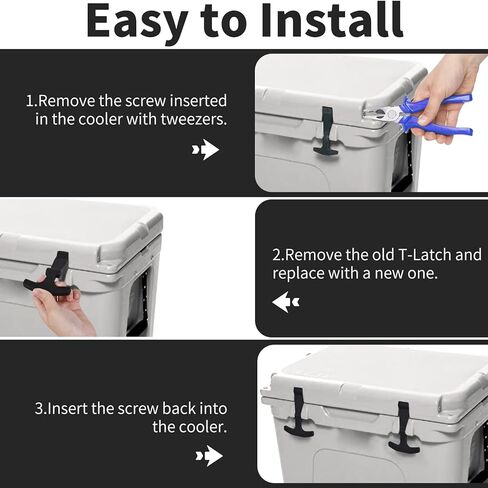 Olaismln Cooler Lid Latches Replacement Compatible with Yeti, RTIC and Other Related Coolers, T-Latches Made of Premium Hard Durable Rubber, Help Save Fingers/Knuckles（2 Pack） in Kuwait