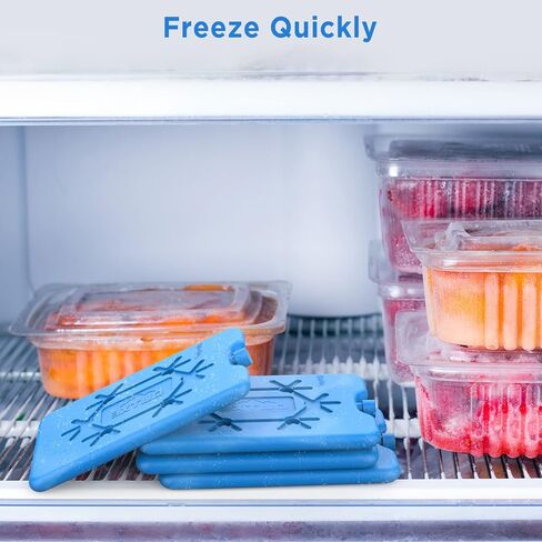 OUTXE Ice Packs for Lunch Box - Reusable Ultra-Thin Freezer Packs - Long-Lasting Cool Packs for Coolers, Keep Food Fresh and Cold in Lunch Boxes and breastmilk Bags in Saudi Arabia
