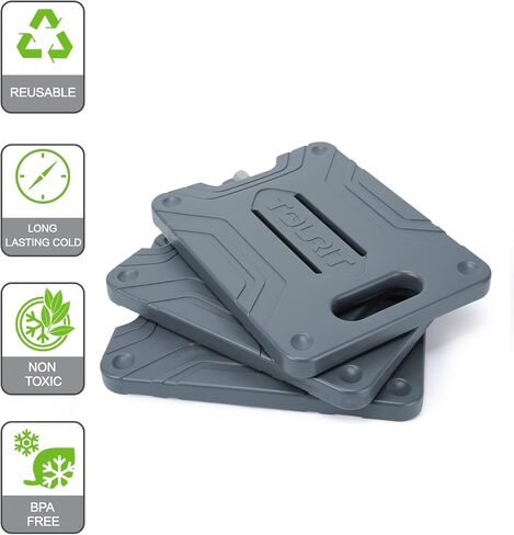 TOURIT Long Lasting Large Ice Pack for Coolers Reusable Ice Block for Lunch Box Refreezable Cooler Packs for Camping, Beach, Picnics, Fishing and More in Saudi Arabia
