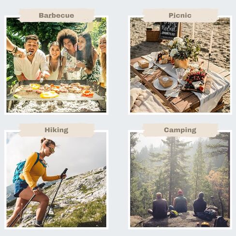 Orapink 4 Pieces Camping Utensil Set,4 In 1 Outdoor Portable Stainless Steel Spoon,Fork & Bottle Opener Combo Set For Hiking Camping Travel Functional Eating Multi-Tool in Kuwait