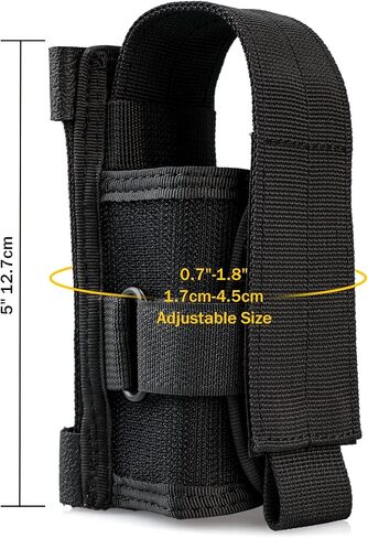 VIPERADE Tactical Flashlight Holster, MOLLE Flashlight Holder, Horizontal & Vertical Carry for Duty Belt, Open Top Flashlight Pouch for Tactical Vest Backpack in Kuwait