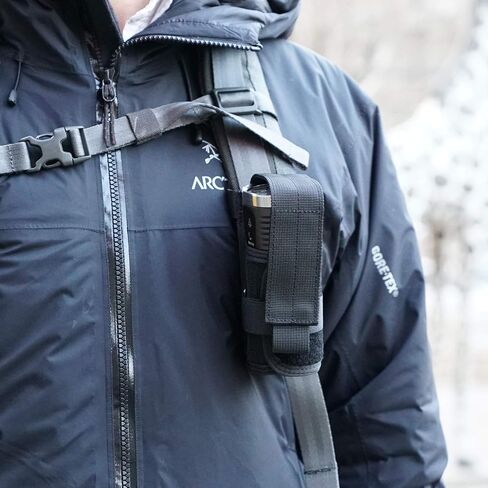 VIPERADE Tactical Flashlight Holster, MOLLE Flashlight Holder, Horizontal & Vertical Carry for Duty Belt, Open Top Flashlight Pouch for Tactical Vest Backpack in Kuwait