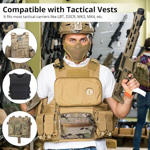 yeesport Waterproof Camouflage Tactical Pouch Fancy Pack with Hooks & Loops Fastener Dump Pocket, Multi-Functional Mini Chest Bag for Tactical Vest, Chest Rig Tool Belly Drop Pouch(7.87''x4.72'') in Saudi Arabia