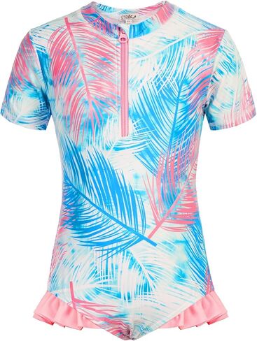 Danna Belle Girls Long Sleeve Swimsuits Rash Guard Swimwear One-Piece Bathing Suits 5-14Y in Saudi Arabia