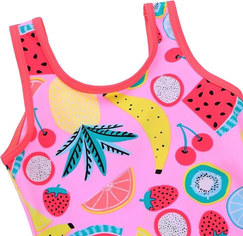 Girls Swimsuit One Piece UPF 50+ Floral Skirted Bathing Suit Modest Beach Swim Dress 3-11 Years in Kuwait