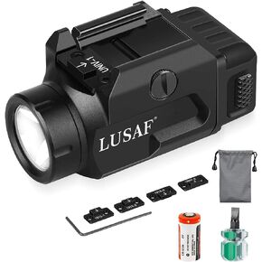 Mini 500 Lumen Gun Flashlight Compact LED Rail Mounted Tactical Flashlights Pistol Weapon Light with Strobe Gun Lights for Pistols Fits Picatinny MIL-STD-1913 Glock Taurus Ruger Springfield H&K S&W in Saudi Arabia