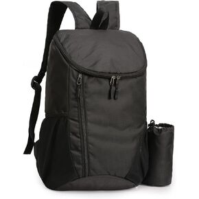 Hiking Backpack, Waterproof and Wear-resistant Lightweight Backpack Packable,Outdoor Travel Camping Daypack Foldable-BLACK