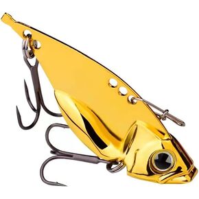 5 Pack Metal Blade Baits for Bass Fishing Lures Hard Metal VIB Fishing Spoons Crankbaits Swimbaits for Trout Walleye Crappie Saltwater Blade Bait Fishing in Saudi Arabia