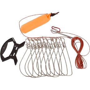 Awxevcik Fishing Stringer Live Fish Lock Stainless Steel Fish Lock with High Strength Snaps Float and Plastic Handle in Kuwait