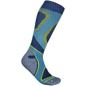 Bauerfeind Run Performance Compression Socks - Targeted Compression Zones - Increased Ankle Stability - Heel and Sole Relief for Running, Jogging, Walking & Sports (Men, Blue, 6-8, L) in Saudi Arabia