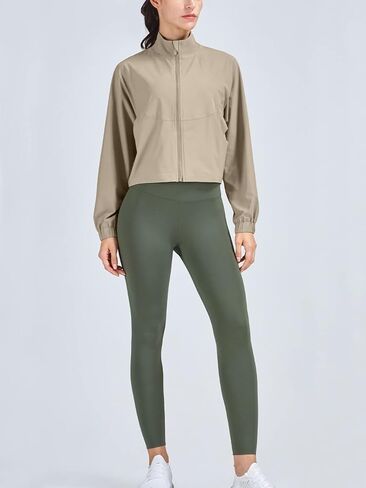 Vsaiddt UPF 50+ Workout Jackets for Women Athletic Zip Up Running Jacket Sun Protection Lightweight UPF Cropped Jacket in Saudi Arabia