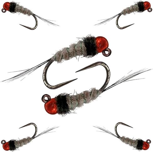 Thor Outdoor Frenchie Fly Fishing Nymph - حزمة صديقة للبيئة - مجموعة ذبابة ذات رأس خرزي يورو لسمك السلمون المرقط والبانفيش in Saudi Arabia