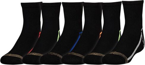GOLDTOE Boys Athletic Quarter Socks, 6-Pairs in Saudi Arabia