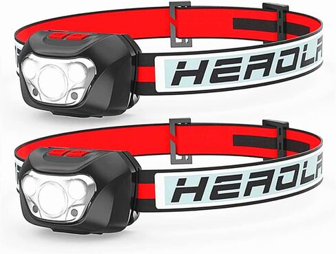 DTXMYT Replaceable Battery,2-Pack 1200 Lumen Super Bright with White Red LED Head Lamp Flashlight, 8 Modes, Motion Sensor, Waterproof, Outdoor Fishing Camping Running Cycling Headlight in Saudi Arabia