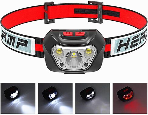 DTXMYT Replaceable Battery,2-Pack 1200 Lumen Super Bright with White Red LED Head Lamp Flashlight, 8 Modes, Motion Sensor, Waterproof, Outdoor Fishing Camping Running Cycling Headlight in Saudi Arabia