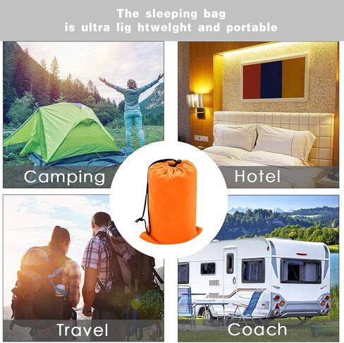 OTDEST Travel and Camping Sheet Sleeping Bag Liner - Lightweight Compact and Portable Adult Sleeping Bag - Ideal for Traveling,Hostels and Camping in Kuwait