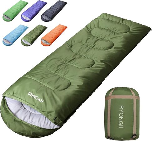 RYONGII Sleeping Bags 32℉ for Adults Teens - 4 Seasons Portable CompressionLightweight Waterproof Youth for Indoor & Outdoor, Waterproof, Backpacking and Outdoors Hiking in Saudi Arabia