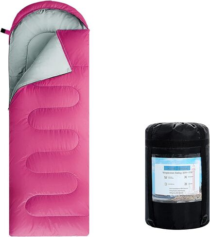 ORTHOMTEX Sleeping Bags for Adults,Kids & Girls-Warm & Cold Weather Lightweight Waterproof Sleeping Bag Backpack with Compact Bag,Great for 3-4 Seasons Hiking,Camping and Outdoor Mountaineering in Kuwait