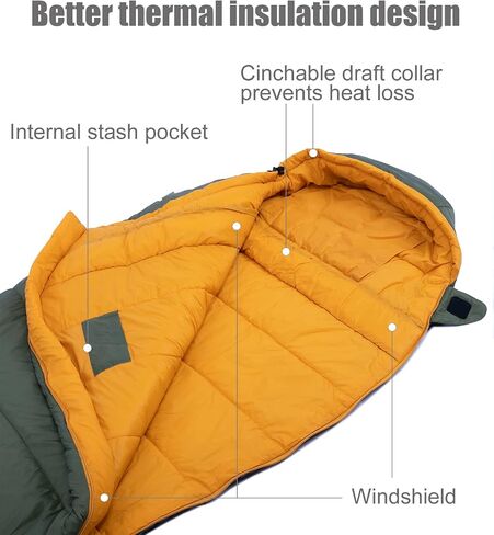iClimb 3M Thinsulate Insulation Mummy Sleeping Bag with Compression Sack Ultralight Compact Warm Washable for Adults Indoor Outdoor Backpacking Camping Hiking in Kuwait