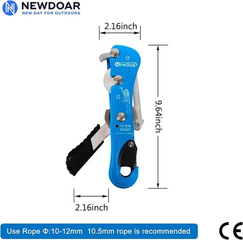 NewDoar تسلق وقف السليل رابيلينغ بيلاي للحبال 10-12 مللي متر المبتدئين للإنقاذ و Arborist شهادة CE in Kuwait