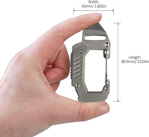 ميكارمي مصباح يدوي FL10 TC4 من التيتانيوم قابل لاعادة الشحن بمنفذ USB، مصباح يدوي 360 لومن مبتكر بحلقة تعليق اي دي سي| مصباح يدوي خفيف الوزن متعدد الوظائف مع عمر افتراضي يصل الى 50000 ساعة (سفع رملي) in Kuwait