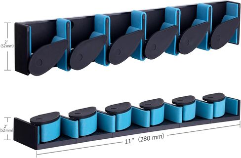حامل صنارة صيد للجراج، حامل صنارة صيد يثبت على الحائط، رف صنارة صيد يحمل ما يصل الى 12 صنارة او مجموعة، رف صنارة الصيد للمراب والتخزين والحائط وحامل صنارة السقف من قطعتين in Kuwait