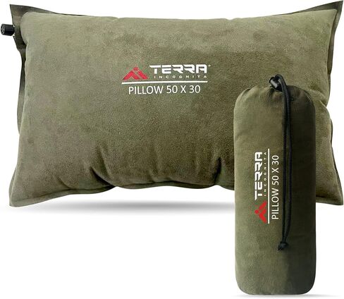 Terra Incognita Self-Inflating Camping Pillow - Perfect for Backpacking and Traveling - Inflatable Pillow for Camping in Kuwait