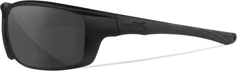 Wiley X WX Grid Sunglasses, Safety Glasses for Men and Women, UV Eye Protection for Shooting, Fishing, Biking, and Extreme Sports, Matte Black Frames, Smoke Grey Tinted Lenses in Saudi Arabia
