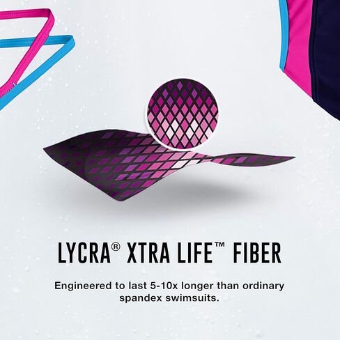 سبيدو بدلة سباحة للبنات قطعة واحدة سادة بظهر متقاطع واشرطة متعددة in Kuwait