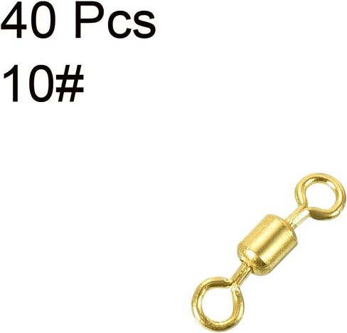 PATIKIL يدور برميل الصيد، 40 حزمة 209LBS النحاس المتداول هوك خط موصل معالجة محطة لصيد المياه المالحة في المياه العذبة، ذهبي in Saudi Arabia