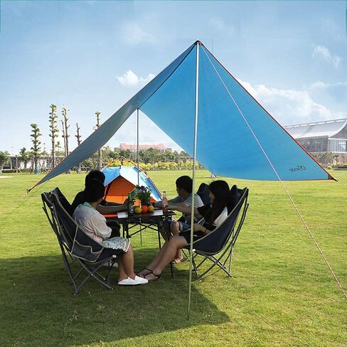 أرجوحة خفيفة الوزن من يودو، خيمة ظل للمأوى من الشمس، مظلة من قماش القنب مع أعمدة وأوتاد للتخييم في الهواء الطلق، والمشي لمسافات طويلة، وحقيبة الظهر، والصيد في النزهة in Kuwait