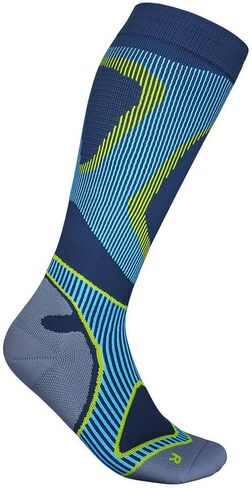 Bauerfeind Run Performance Compression Socks - Targeted Compression Zones - Increased Ankle Stability - Heel and Sole Relief for Running, Jogging, Walking & Sports (Men, Blue, 6-8, L) in Saudi Arabia