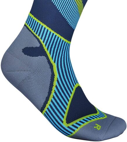 Bauerfeind Run Performance Compression Socks - Targeted Compression Zones - Increased Ankle Stability - Heel and Sole Relief for Running, Jogging, Walking & Sports (Men, Blue, 6-8, L) in Saudi Arabia