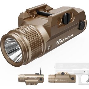CRONHAWK Pistol Flashlight Rechargeable 700 Lumen Rail Mounted Tactical Flashlight Compact Weapon Light for Gun Light fits Picatinny in Saudi Arabia