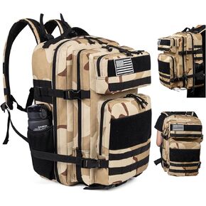 Tactical Backpack for Men and Women, 45L Large Capacity Military Backpack, Molle Backpack used for Outdoor Hiking, Fitness, Camping, Daily Work, Hunting in Kuwait