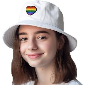 Rainbow Pride Bucket Hat for Men Women Embroidered Parade Gift