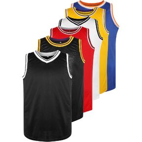 MESOSPERO Blank Basketball Jersey 90S Hip Hop Clothing for Party,Mens Plain Mesh Athletic Practice Sports Shirts S-3XL