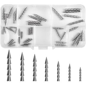 Bass Fishing Tungsten Nail Weights, Tungsten Fishing Sinker Weights Worm Insert Weight for Bass Wacky Rigs Fishing