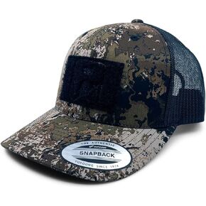 قبعة تكتيكية برباط سحب | قبعة بيسبول منحنية لسائقي الشاحنات الرسمية | سطح دائري 5.08 سم × 7.62 سم لرقعة الخطاف المعنوية in Kuwait