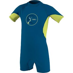 O'Neill Wetsuits Unisex Kid's Standard Toddler O'Zone Short Sleeve Spring Suit, Ultra Blue/Electric Lime/White, 2 in Kuwait