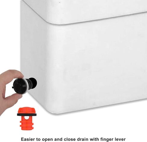 2 Pack Cooler Drain Plug, Replacement Cooler Drain Plug Compatible with Yeti's Line of Roadie, Tundra, and Tank Coolers Fit for ORCA Coolers (Black, Orange) in Saudi Arabia
