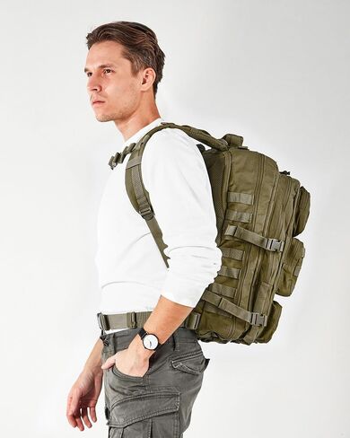 Falko Tactical Backpack - 2.4x Stronger Work & Military Backpack. Water Resistant and Heavy Duty Large Molle Backpack (50L) in Saudi Arabia