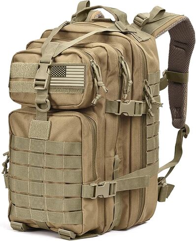 Tru Salute 45L Military Black Tactical Backpack Large Army 3 Day Pack Molle Bug out Bag Rucksack Backpack Military Black in Saudi Arabia