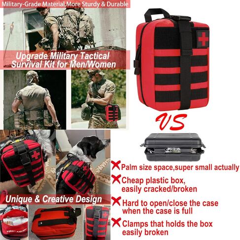 Survival Kit 213 in 1,Survival Tool Emergency for Father's Day Dad Kids Men Women Gift, Teenagers First Aid Kits,Survival Gear Outdoors for Camping Hiking Fishing Backpacking Adventure Disaster in Kuwait