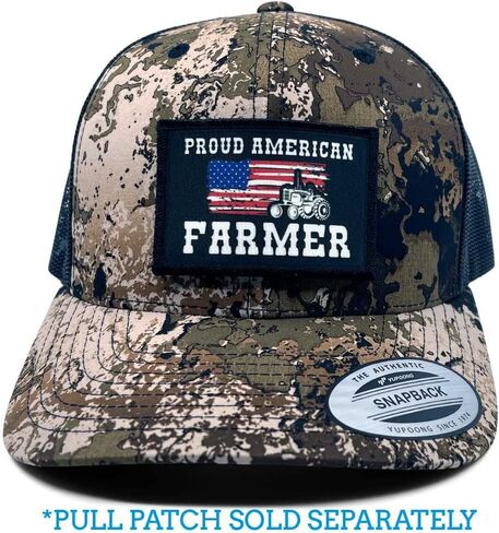 قبعة تكتيكية برباط سحب | قبعة بيسبول منحنية لسائقي الشاحنات الرسمية | سطح دائري 5.08 سم × 7.62 سم لرقعة الخطاف المعنوية in Kuwait