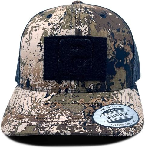 قبعة تكتيكية برباط سحب | قبعة بيسبول منحنية لسائقي الشاحنات الرسمية | سطح دائري 5.08 سم × 7.62 سم لرقعة الخطاف المعنوية in Kuwait