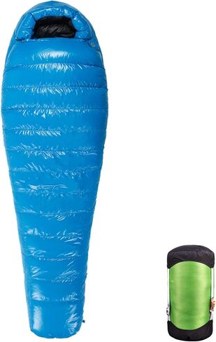 AEGISMAX Ultra-Light Sleeping Bag Spring Summer Autumn Ultra-compactable Sleeping Bag Warm Plump Mummy Sleeping Bag 400g Duck Down Filling for Hiking, Backpacking and Camping-Blue Large in Saudi Arabia