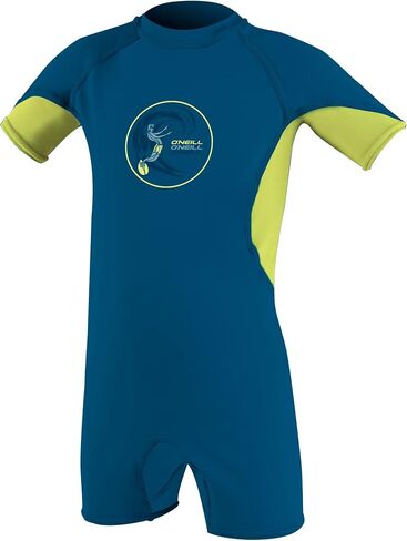O'Neill Wetsuits Unisex Kid's Standard Toddler O'Zone Short Sleeve Spring Suit, Ultra Blue/Electric Lime/White, 2 in Saudi Arabia