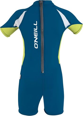 O'Neill Wetsuits Unisex Kid's Standard Toddler O'Zone Short Sleeve Spring Suit, Ultra Blue/Electric Lime/White, 2 in Saudi Arabia